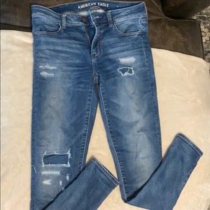 American eagle boho/patchwork Midrise Jegging